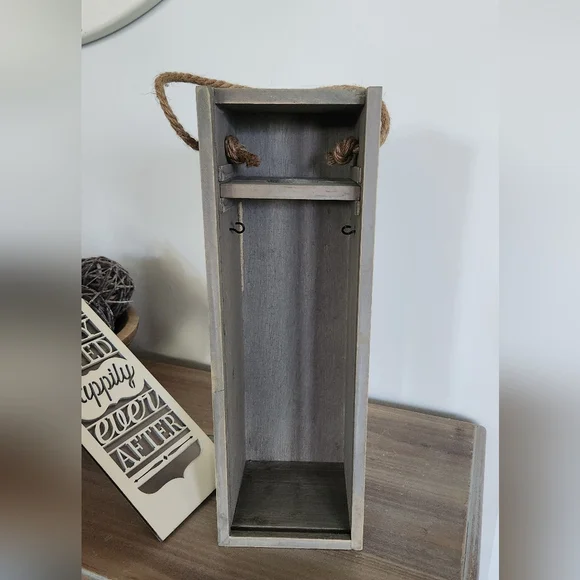 Decorative Wedding Wine Bottle Box – Demdaco Wooden Lanern Keepsake marriage💍🍷 - Picture 11 of 16